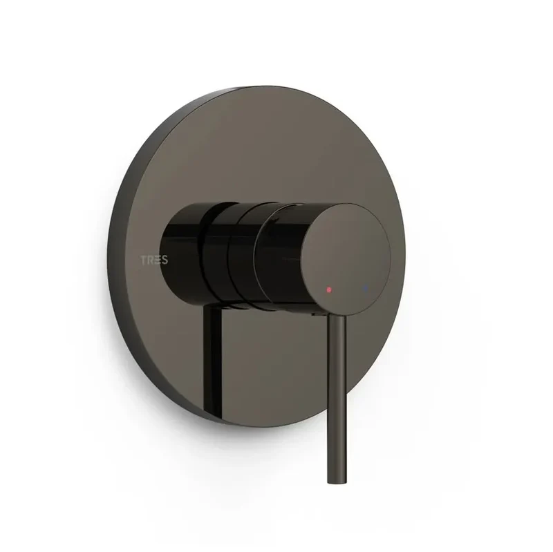 Grifo monomando empotrable de una vía con maneta latón acabado negro metalizado STUDY EXCLUSIVE TRES