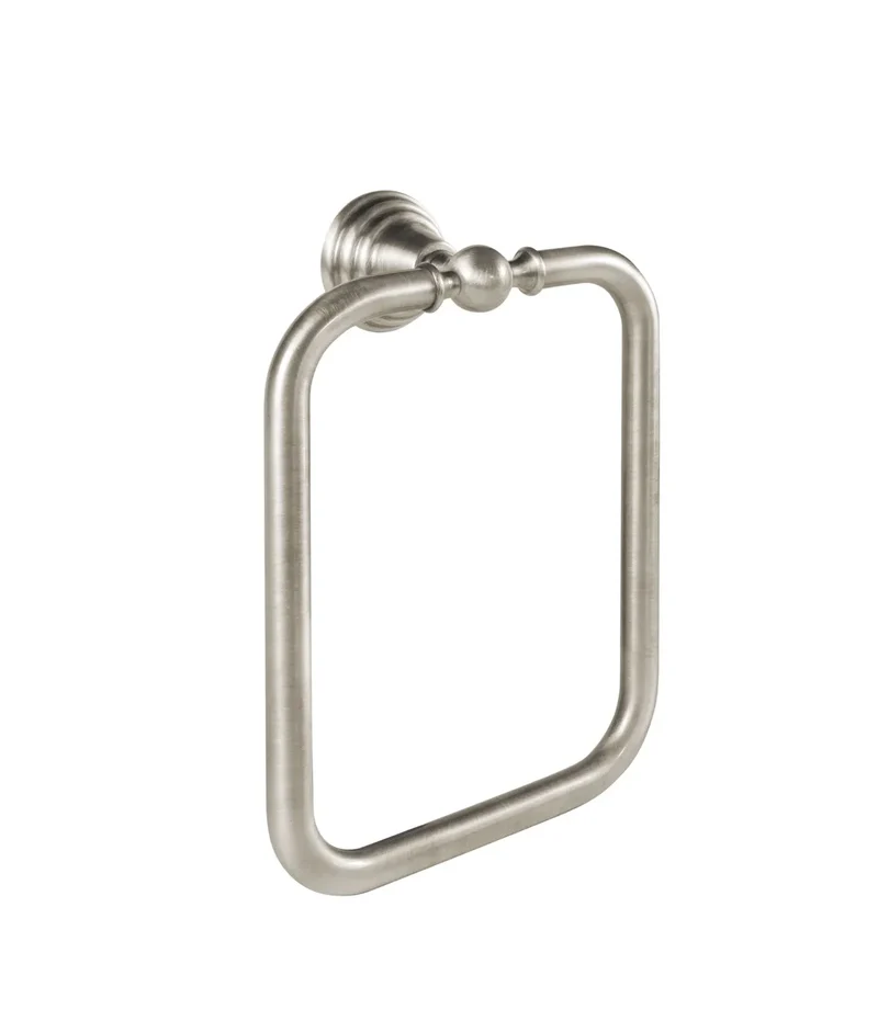 Toallero rectangular de latón para baño con acabado en acero Retro TRES