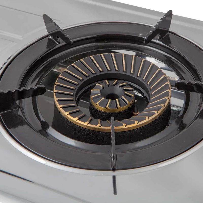 Orbegozo FO 2710 Hornillo Gas 2 Fuegos Triple Corona Inox 7,7 kW
