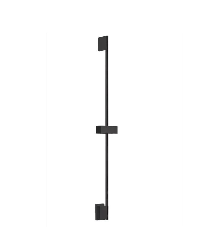 Columna de ducha de latón con acabado negro y soporte orientable TRES