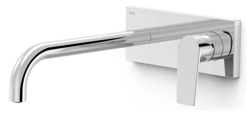 Grifo con monomando empotrado para baño con caño de instalación Project Tres