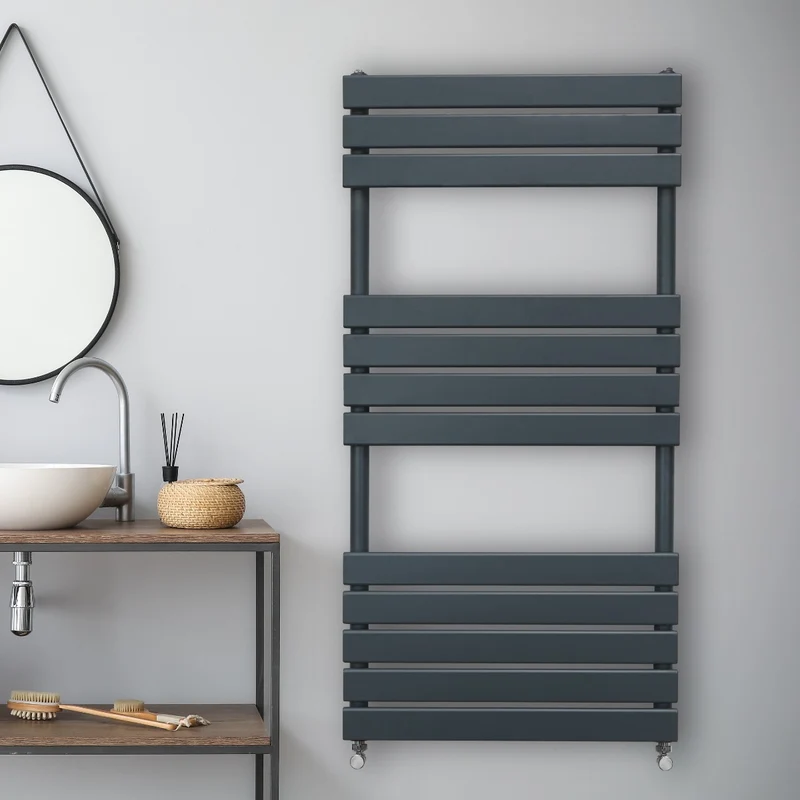 Radiadores Toalleros de panel plano – 1200mm x 600mm – Gris Antracita