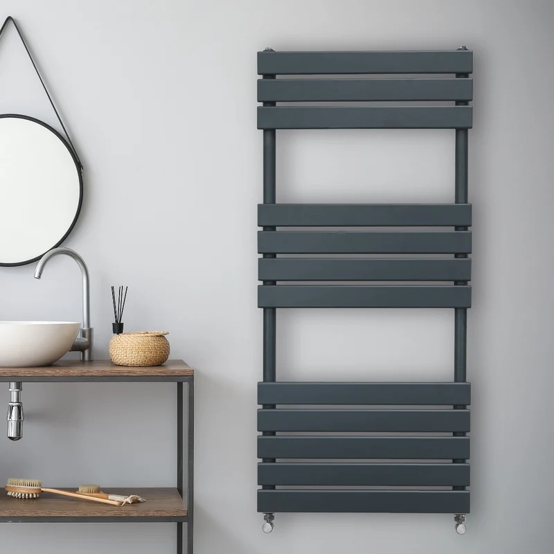 Radiadores Toalleros de panel plano – 1200mm x 500mm – Gris Antracita