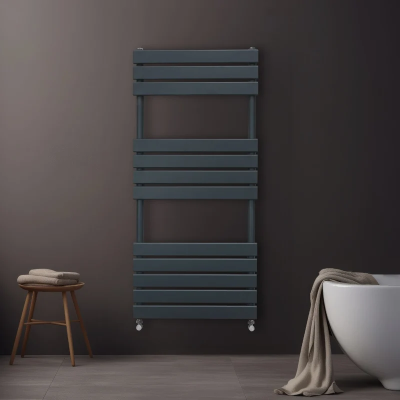Radiadores Toalleros de panel plano – 1200mm x 500mm – Gris Antracita