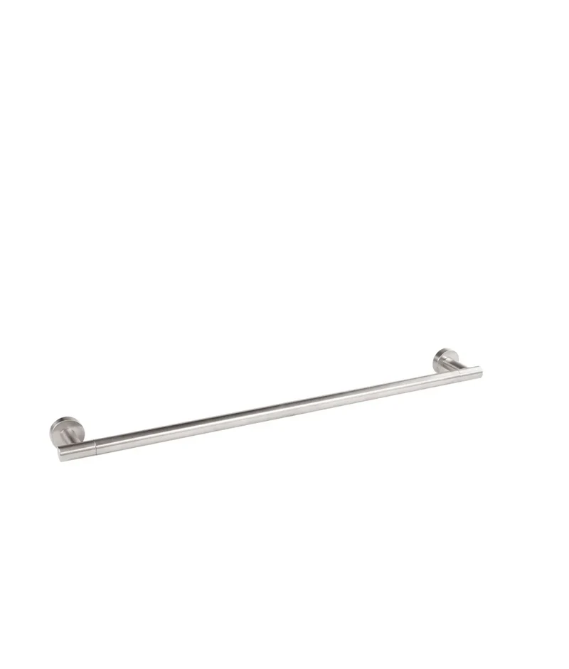 Toallero para cuarto de baño con bases redondas y color acero Accesorios Tres