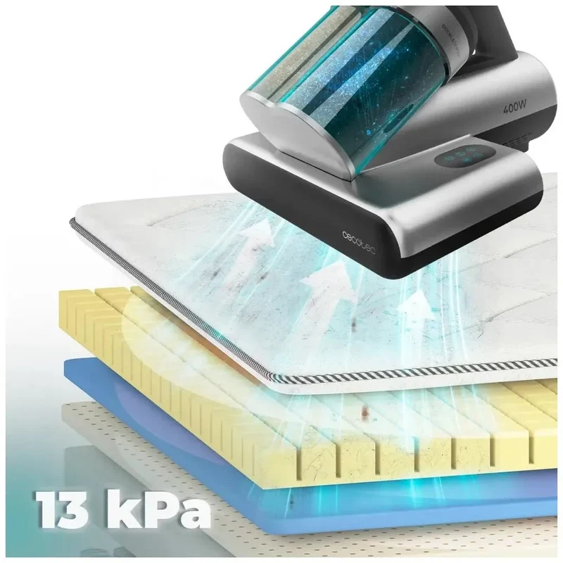 Aspirador de Colchones con Luz UV-C y Succión Potente para Desinfección Total de Cecotec