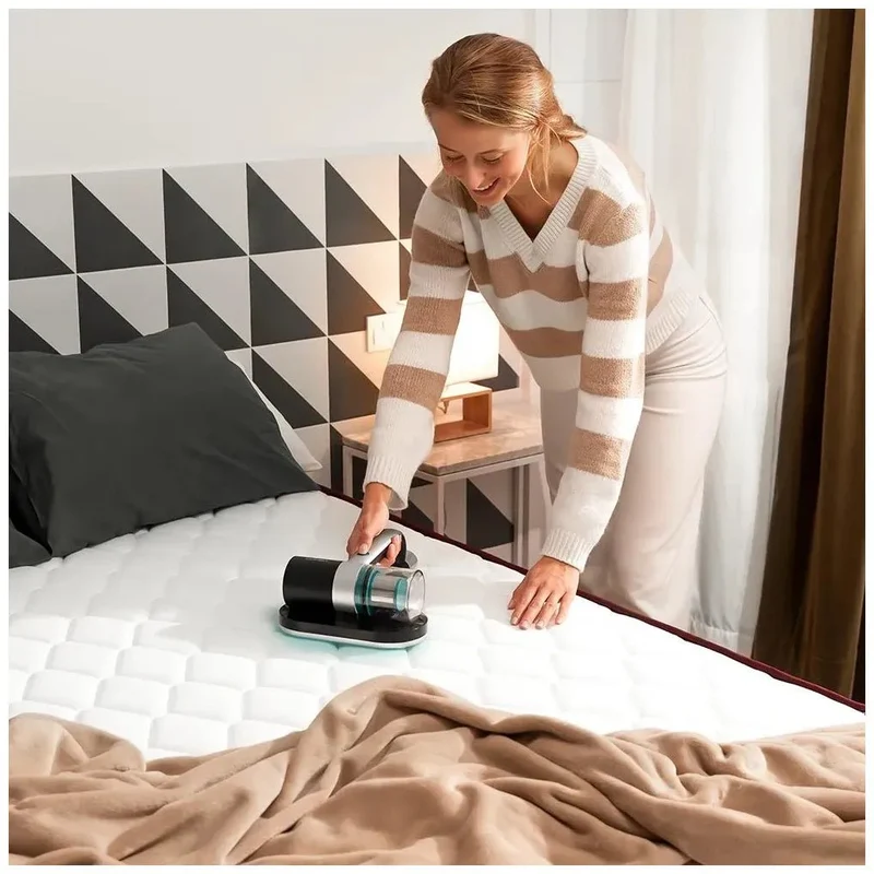 Aspirador Inalámbrico con Luz UV-C para Colchones y Tapicerías, 100W Potencia de Cecotec