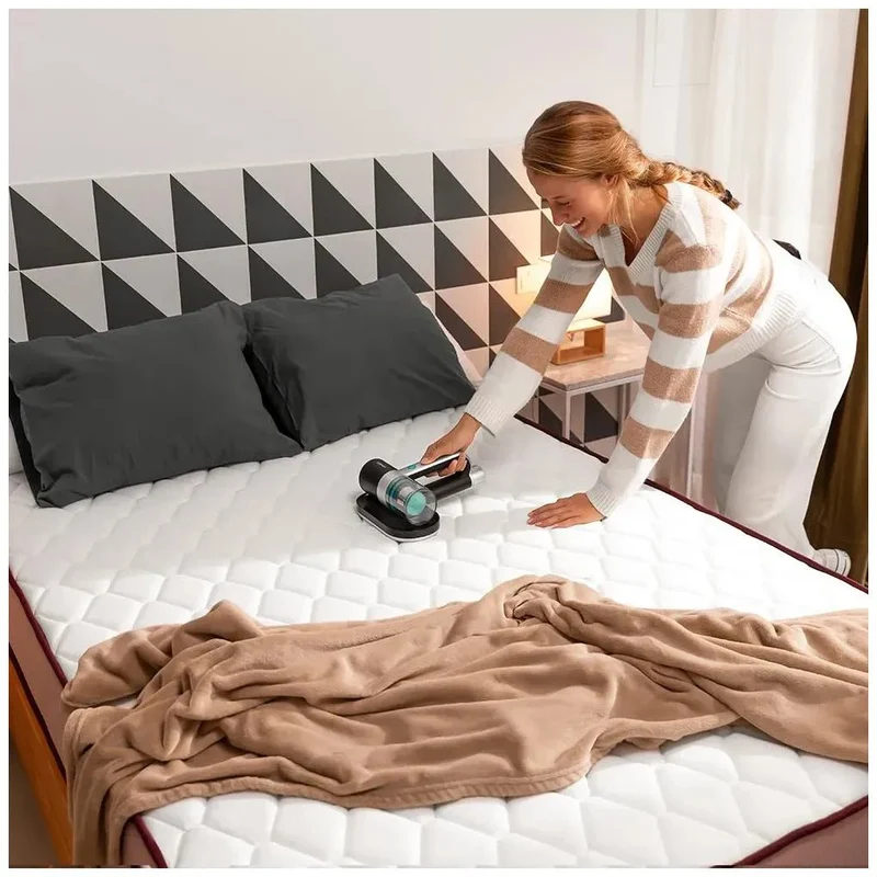 Aspirador Inalámbrico con Luz UV-C para Colchones y Tapicerías, 100W Potencia de Cecotec