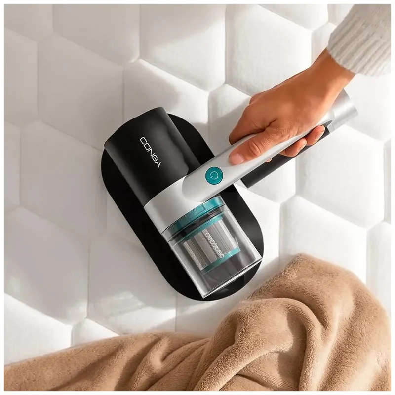 Aspirador Inalámbrico con Luz UV-C para Colchones y Tapicerías, 100W Potencia de Cecotec
