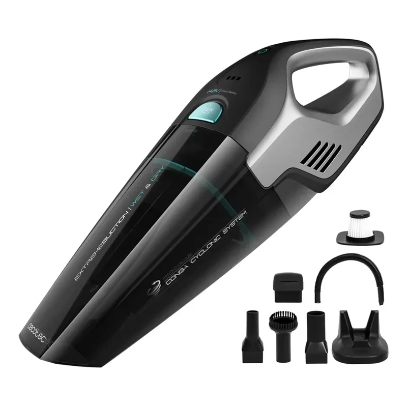 Aspirador de Mano Potente 14,8 V para Sólidos y Líquidos con Tecnología Ciclónica de Cecotec