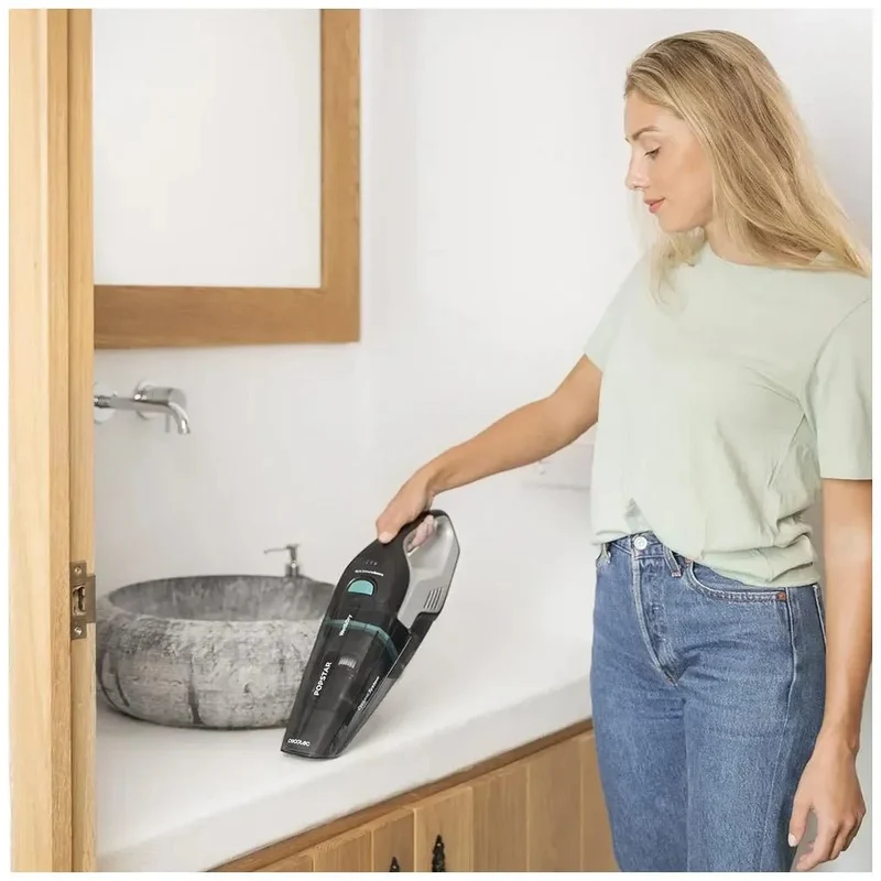 Aspirador de mano potente 18 5V para sólidos y líquidos con tecnología ciclónica Cecotec