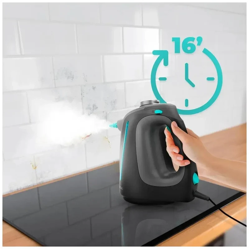 Vaporeta de Mano Hydrosteam 1300: Limpieza Rápida y Eficaz con 16 Accesorios de Cecotec