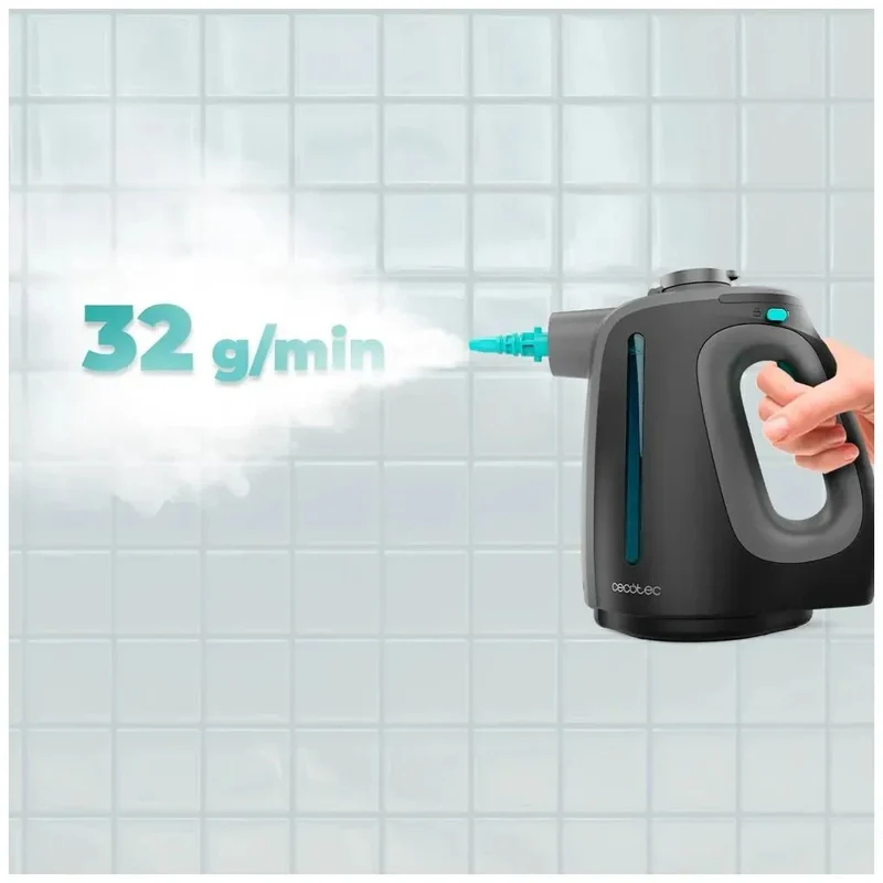 Vaporeta de Mano Hydrosteam 1300: Limpieza Rápida y Eficaz con 16 Accesorios de Cecotec