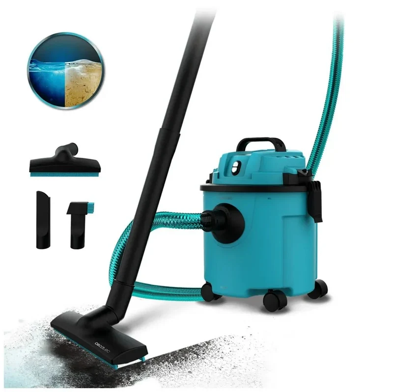 Aspirador Compacto 16L 1200W: Limpieza Eficaz de Sólidos y Líquidos para Hogar y Jardín de Cecotec