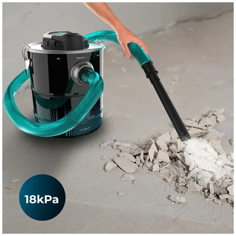 Aspirador de Cenizas 1200W: Limpieza Profunda y Eficiente con Depósito de 20L de Cecotec