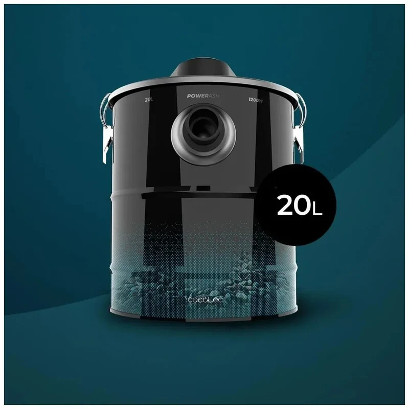 Aspirador de Cenizas 1200W: Limpieza Profunda y Eficiente con Depósito de 20L de Cecotec