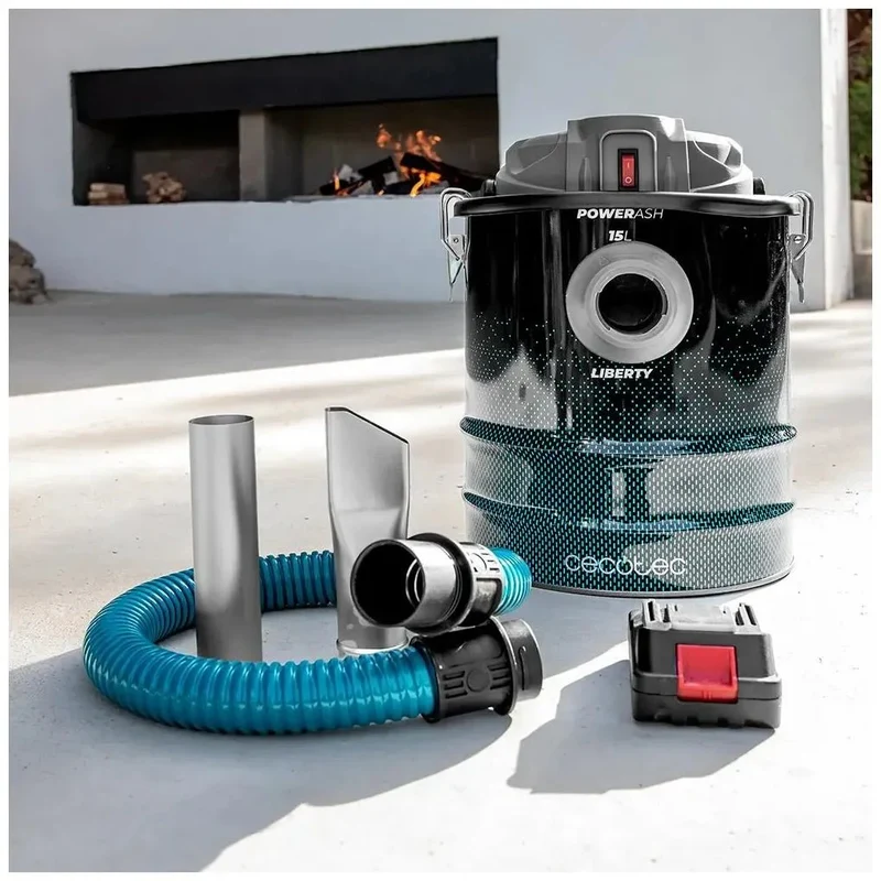 Aspirador de Cenizas Potente y Duradero con 15L y 120W para Limpieza Extrema de Cecotec