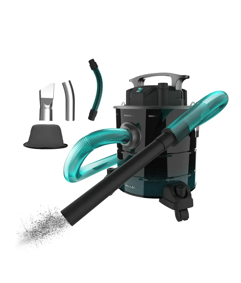 Aspirador de Cenizas 1200W: Limpieza Profunda y Transporte Fácil de Cecotec