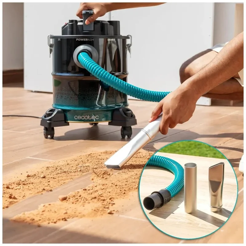Aspirador de Cenizas 1200W: Limpieza Profunda y Transporte Fácil de Cecotec