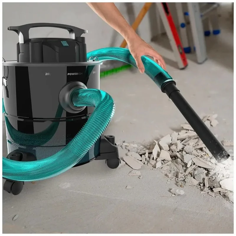 Potente Aspirador de Cenizas 1200W con Depósito Inoxidable y Transporte Fácil de Cecotec
