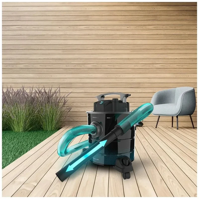 Potente Aspirador de Cenizas 1200W con Depósito Inoxidable y Transporte Fácil de Cecotec