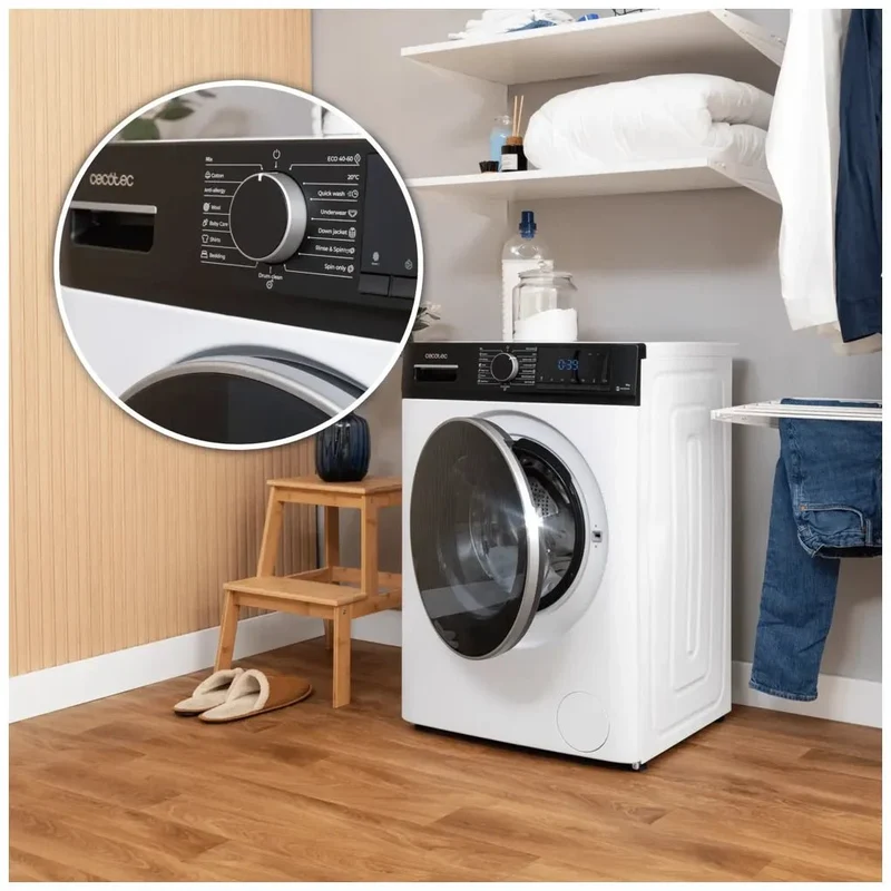 Lavadora Bolero DressCode 10Kg, 1400 RPM, Clase A, Motor Inverter y Steam Max de Cecotec