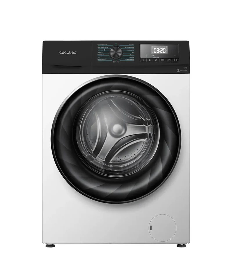 Lavadora Inverter 12Kg Clase A con SteamMax y Jet Wash para Lavados Eficientes de Cecotec