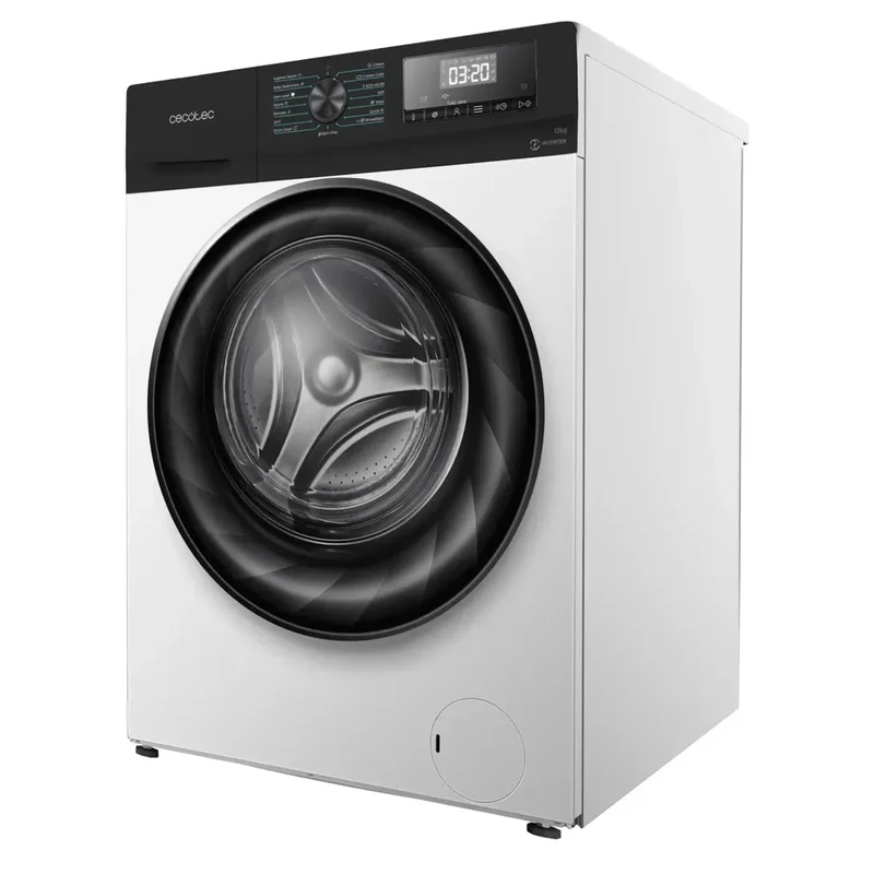 Lavadora Inverter 12Kg Clase A con SteamMax y Jet Wash para Lavados Eficientes de Cecotec