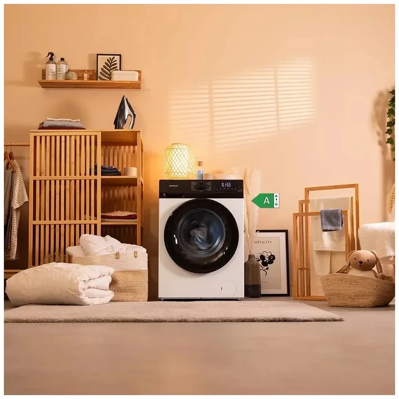 Lavadora Inverter 12Kg Clase A con SteamMax y Jet Wash para Lavados Eficientes de Cecotec