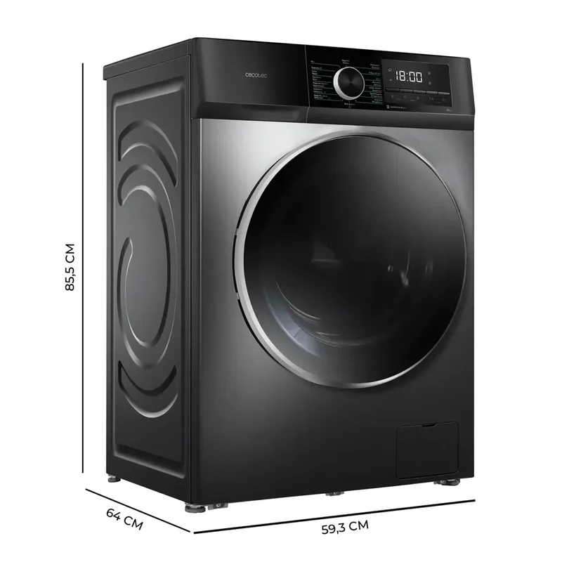 Lavadora Inverter 12kg con SteamMax, Motor Silencioso y Eficiencia Energética A de Cecotec