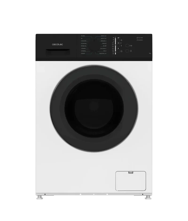 Lavadora 6kg Clase E con 16 Programas, Drum Clean y Seguridad KidLock de Cecotec