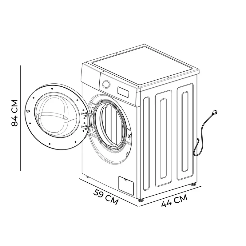 Lavadora Bolero DressCode 6150: Eficiencia, Vapor y Seguridad en 6 kg de Cecotec