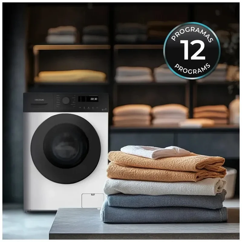 Lavadora Bolero DressCode 6150: Eficiencia, Vapor y Seguridad en 6 kg de Cecotec