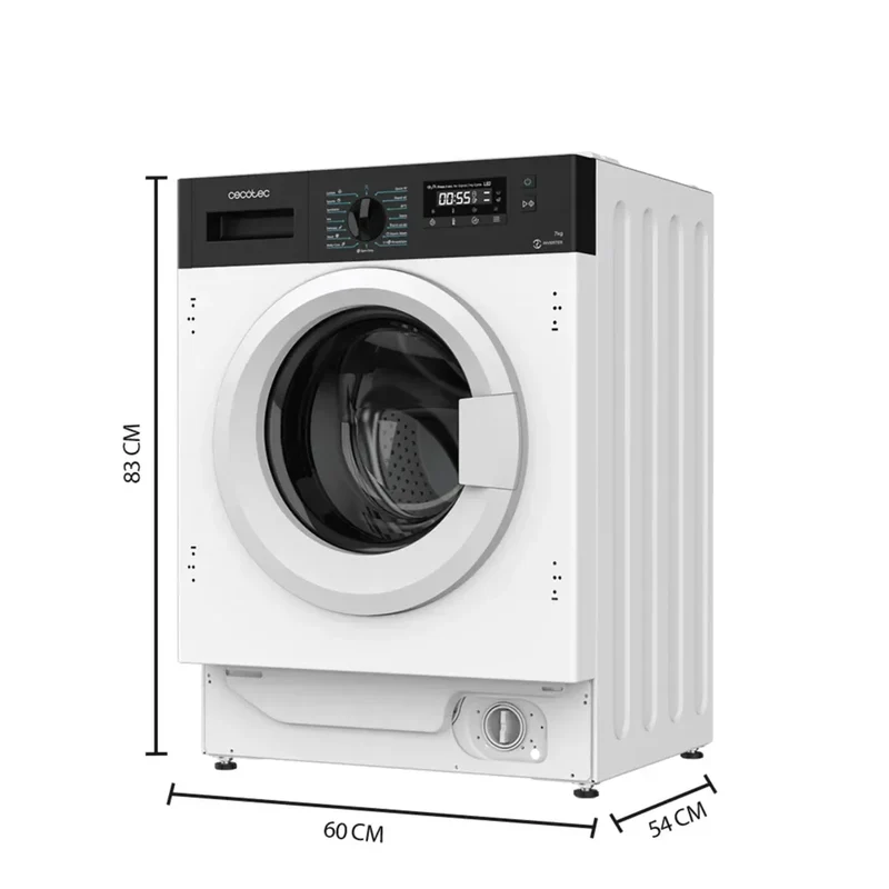 Lavadora Integrable 7kg Bolero DressCode 740 BI: Eficiencia y Tecnología Avanzada de Cecotec