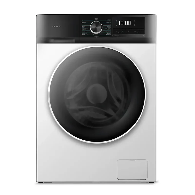 Lavadora 7kg Inverter Plus, 16 Programas, SteamMax, Clase A, Antialérgica de Cecotec