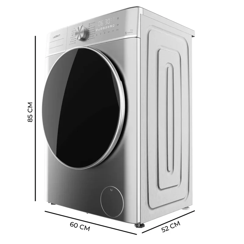 Lavadora Inverter 8kg con Vapor y 16 Programas, Eficiencia Energética Clase A de Cecotec