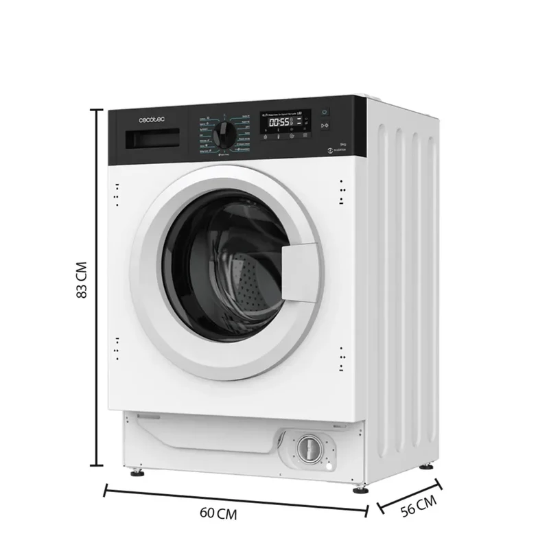 Lavadora Bolero DressCode 940 BI Inverter A de 9 kg con motor Inverter Plus función SteamMax y 1350 RPM Cecotec