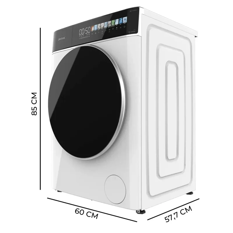 Lavadora Inteligente 9kg con Autodosis, Vapor y Motor Inverter para Ahorro Energético de Cecotec