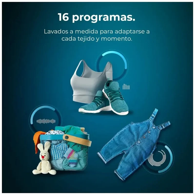 Lavadora Inverter Steel 9kg, 1400rpm, Eficiencia A, 16 Programas y Vapor Inteligente de Cecotec