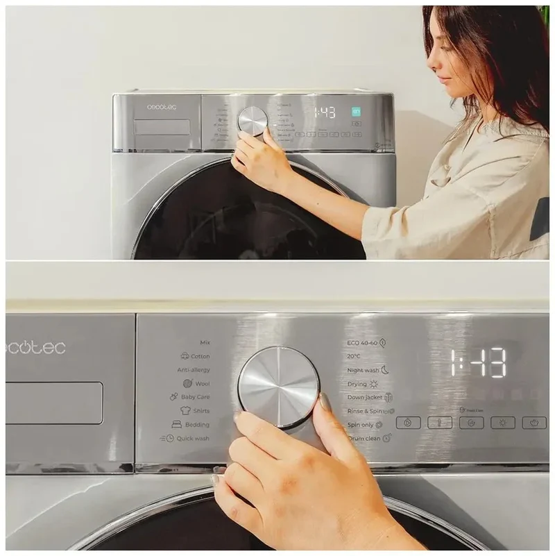 Lavadora Secadora Inverter 10kg/6kg, 16 Programas, Ahorro Energético y Silenciosa de Cecotec