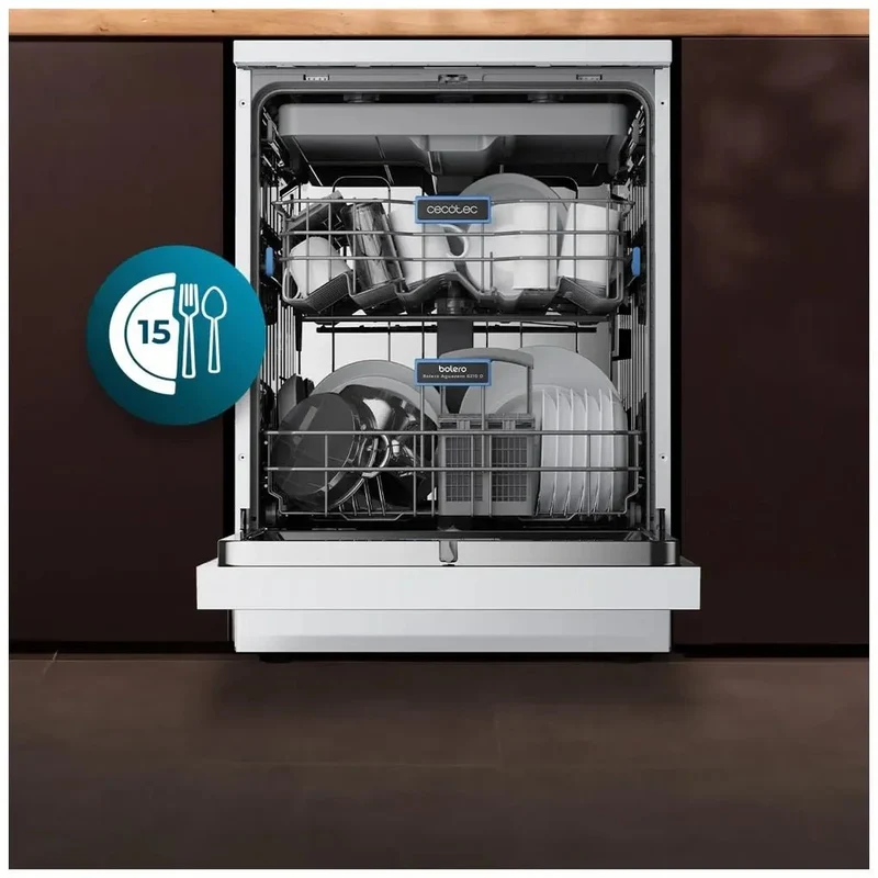 Lavavajillas Bolero Aguazero 6210 D: Eficiencia y Capacidad para 15 Cubiertos de Cecotec