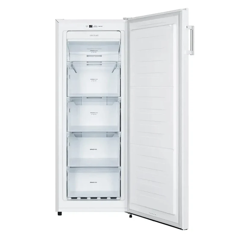 Congelador Vertical 155L No Frost con Puerta Reversible y Alarma de Apertura de Cecotec