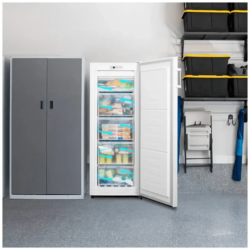 Congelador Vertical 155L No Frost con Puerta Reversible y Alarma de Apertura de Cecotec
