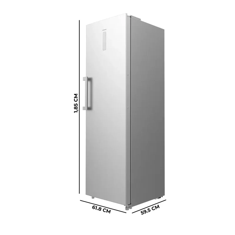 Congelador Inoxidable XL con No Frost y Motor Inverter Plus, Puerta Reversible de Cecotec