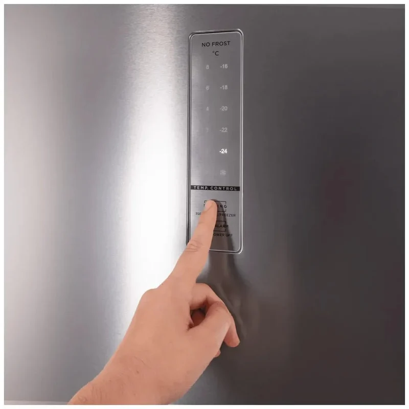 Congelador Inoxidable XL con No Frost y Motor Inverter Plus, Puerta Reversible de Cecotec