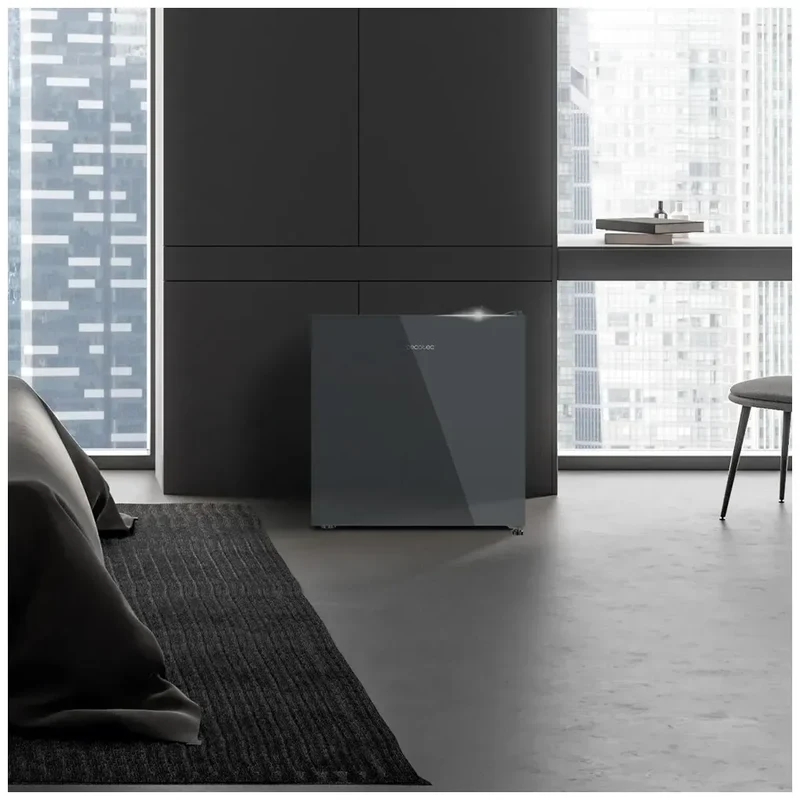 Mini Frigorífico Convertible en Congelador con Cristal Gris, 31L, Ahorro Energético de Cecotec