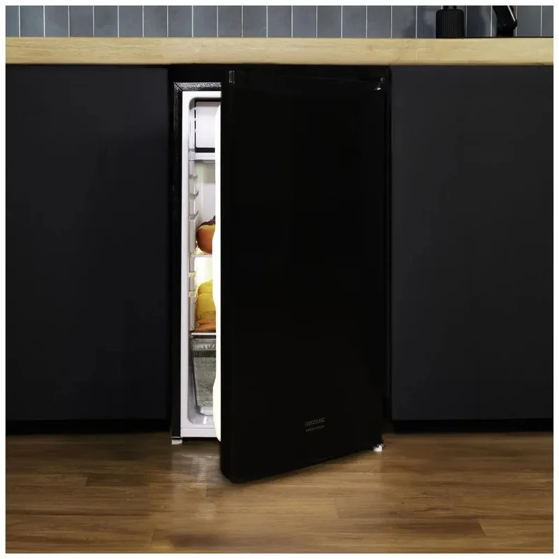 Mini Frigorífico Negro 90L: Eficiencia, Diseño Compacto y Puerta Reversible de Cecotec