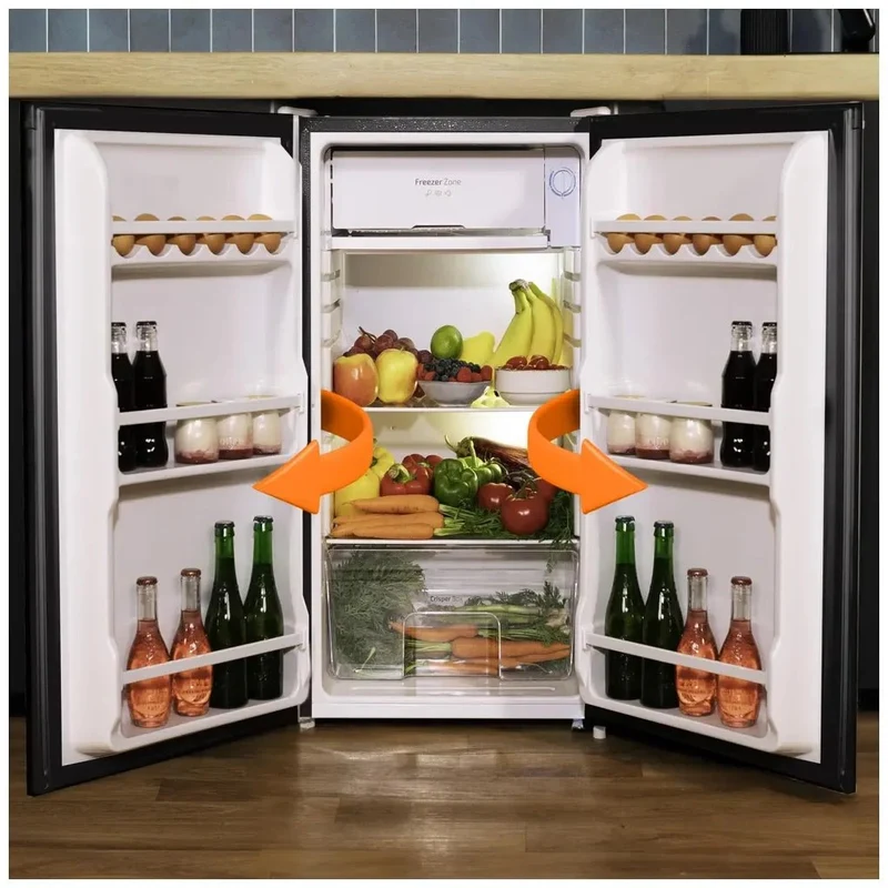 Mini Frigorífico Negro 90L: Eficiencia, Diseño Compacto y Puerta Reversible de Cecotec
