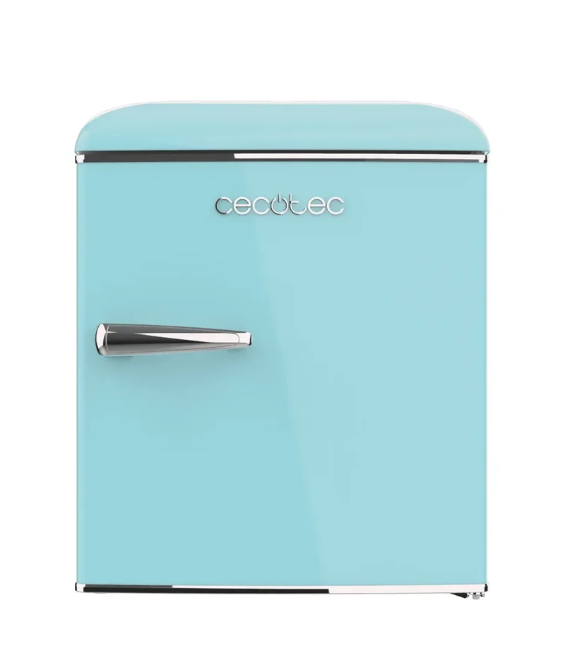 Mini Frigorífico Retro Azul 45L con Icebox y Eficiencia Energética Clase E de Cecotec