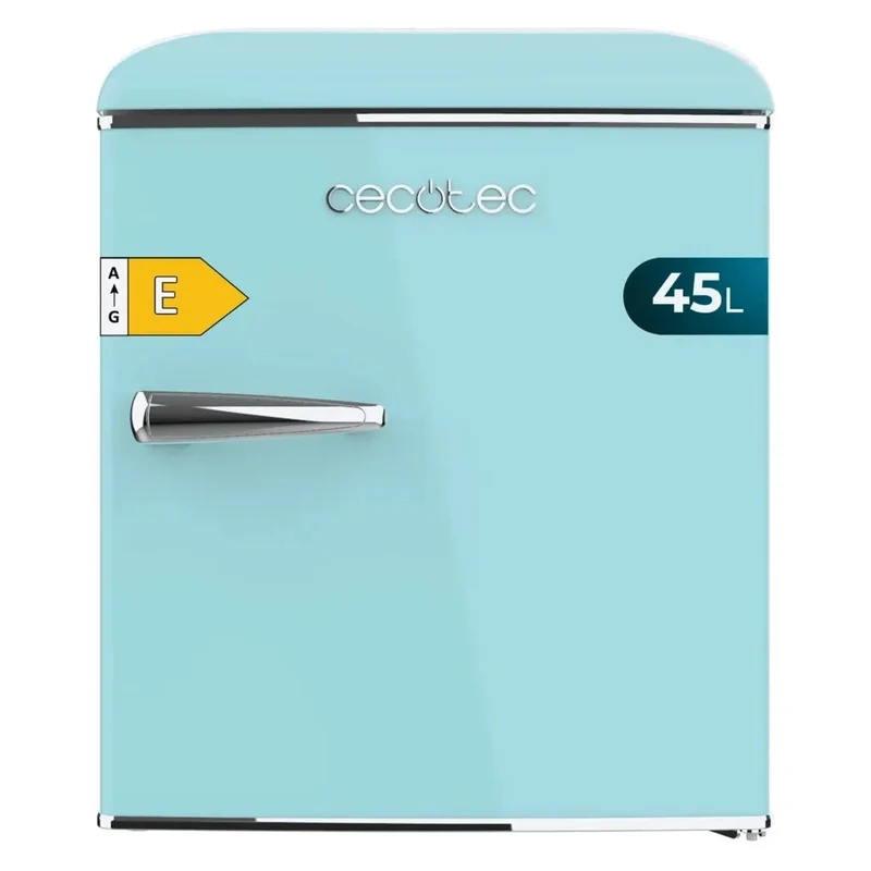 Mini Frigorífico Retro Azul 45L con Icebox y Eficiencia Energética Clase E de Cecotec